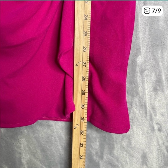 Hello Molly Backstage Passes Dress Hot Pink Womens S 4 Ruched Ruffle - Picture 11 of 12